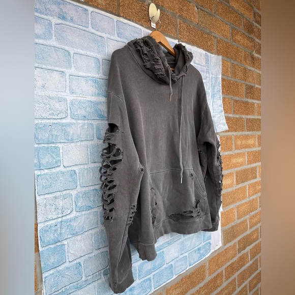 NSF  Destroyed French Terry Hoodie men’s size small - Picture 2 of 14